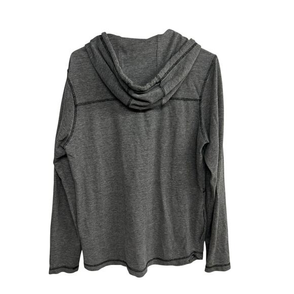 California Casual Hooded Henley Sweatshirt Ezekiel Gray Medium - Picture 4 of 7